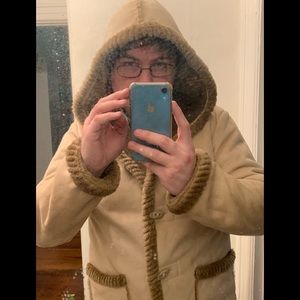 St. John’s Bay Faux Fur Suede Hoodie Jacket